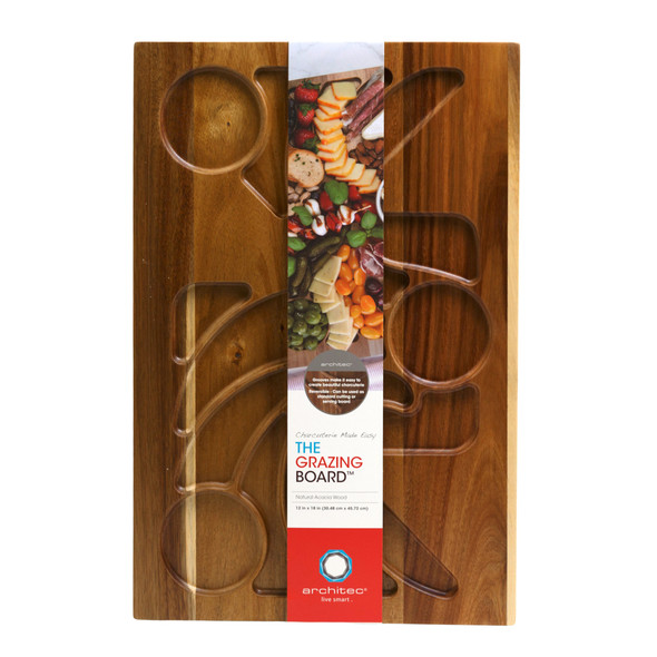GRAZING CHARCUTERIE BOARD 12X18 ACACIA WOOD ARCHITEC