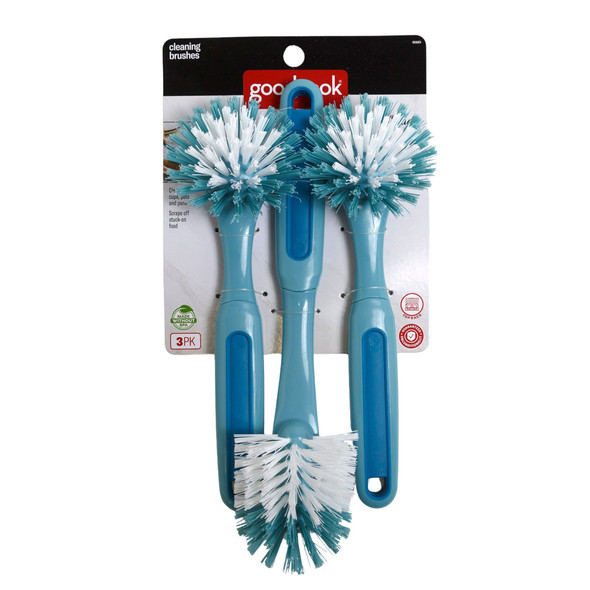 SCRUB BRUSH 3PC SET GOODCOOK CARDED