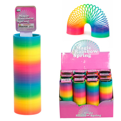 MAGIC RAINBOW SPRING 6IN H X 2IN WIDE/WRAP CARD IN 12PC PDQ
