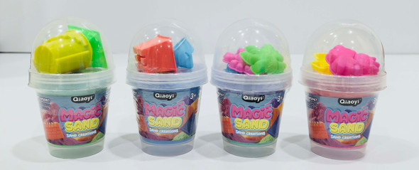 MAGIC SAND W/3 MOLDING TOOLS 230G/4AST STYLES