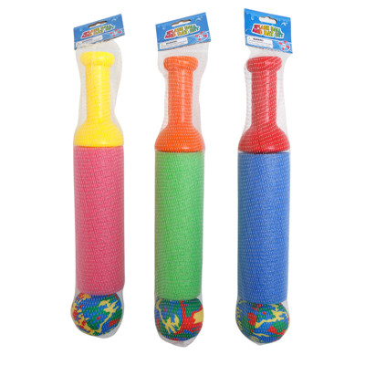 SPLASH BAT & BALL PLAYSET 12IN BAT/2.5IN BALL NETBAG W/HEADER