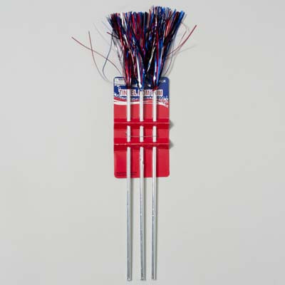 POM-POM TINSEL 2PK PATRIOTIC PARADE 18IN EA SET/TCD