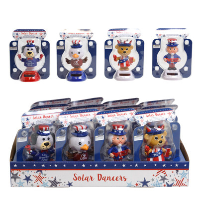 SOLAR DANCERS PATRIOTIC 4AST/12PC PDQ DOUBLE BLISTER CARD