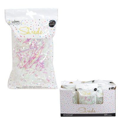 SHREDS PEARLIZED 1.5OZ BAG IN 36PC PDQ/PARTY ART