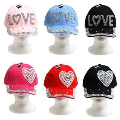 HAT LOVE/HEART BLING 6AST ADULT SIZE/HT