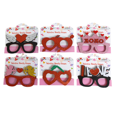 GLASSES NOVELTY VALENTINE 6AST EA/TCD