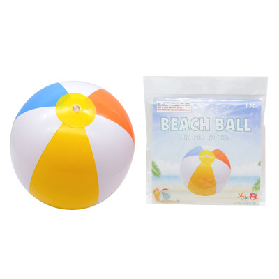 BEACH BALL 12IN MULTICOLOR PANELS INSERT CARD/OPP BAG