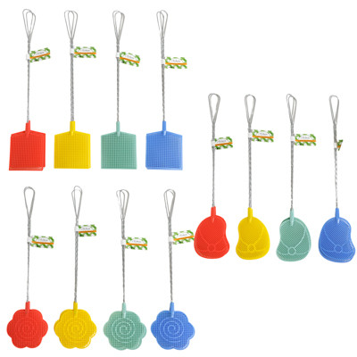 FLY SWATTER 2PK METAL HANDLE 20.25INL FOOT/DAISY/RECT SHAPES/SUMMER COLORS/GARDEB BARBELL
