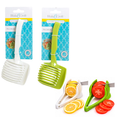 FRUIT/VEGGIE HOLDER FOR PERFECT SLICING PLASTIC 2AST B&C TCD