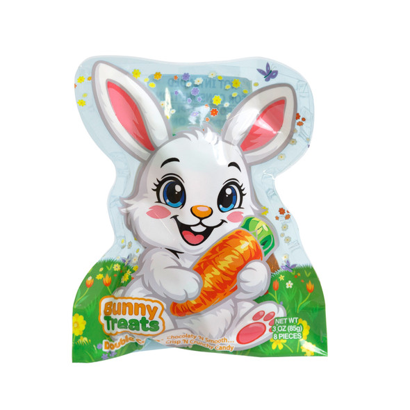 BUNNY TREATS DOUBLE CRISP 3 OZ SHAPED POUCH COUNTER DISPLAY