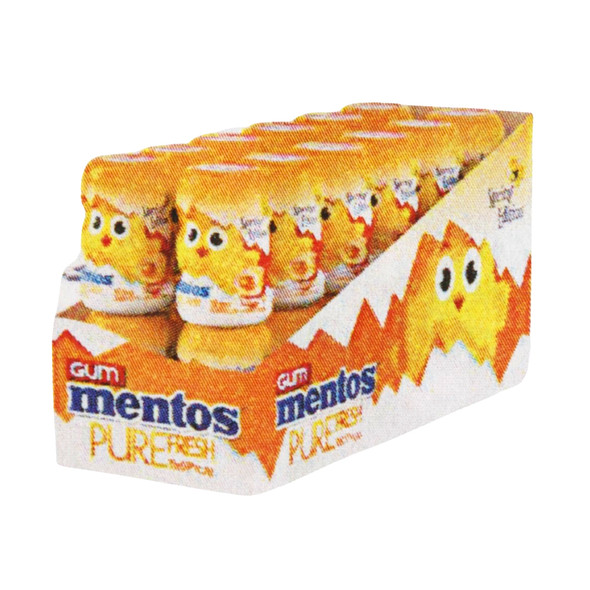 MENTOS EASTER PURE FRESH GUM TROPICAL .71 OZ COUNTER DISPLAY