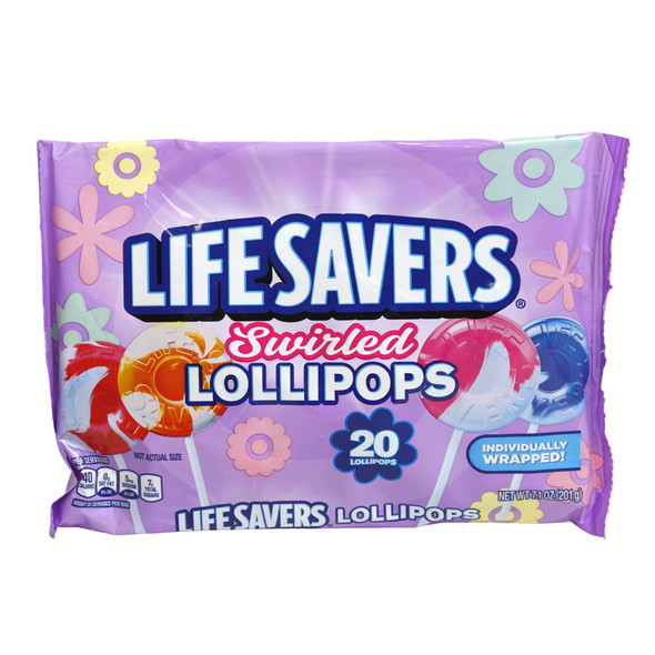 LIFE SAVERS SWIRLED POPS 7.1 OZ LAYDOWN BAG COUNTER DISPLAY