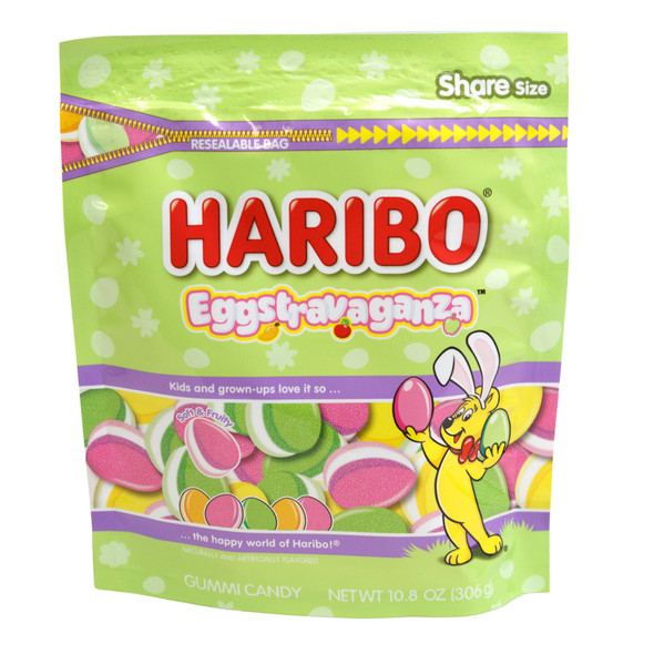 HARIBO EGGSTRAVAGANZA 10.8 OZ GUMMY CANDY COUNTER DISPLAY
