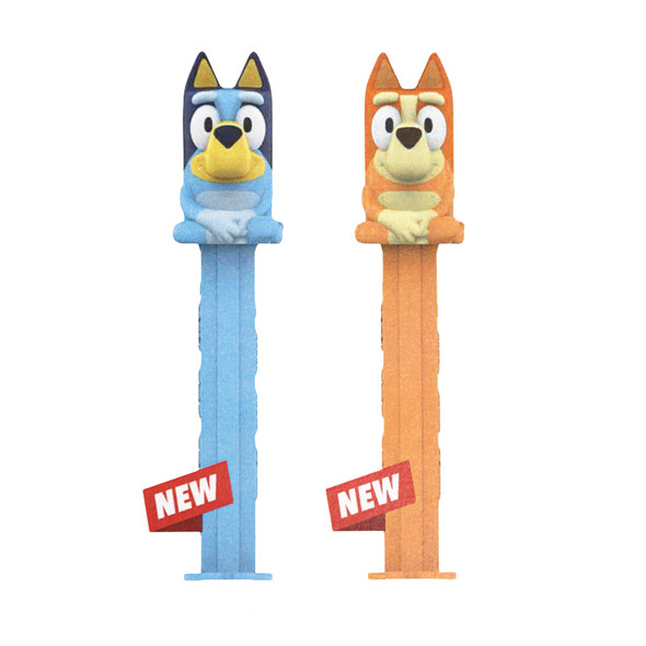 BLUEY EASTER PEZ DISPERNSER W/3 CANDY BLISTER CARD COUNTER DISPLAY