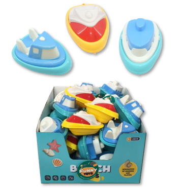 BOAT MINI BATH/POOL TOY 3AST STYLES IN 36PC PDQ APPROX 6X4X3