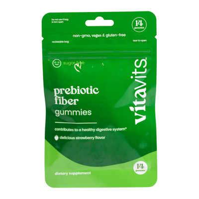 VITAMIN 14CT GUMMIES PREBIOTIC FIBER EXPIRY DATE 03/2028 IN 24PC PDQ DISPLAY PEGGABLE BAG VITA GLOBE