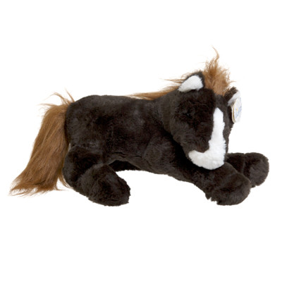 PLUSH 13IN LAYING HORSE DARK BROWN (10.00)