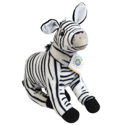 PLUSH 13IN CONSERVATION CRITTER ZEBRA (12.00)