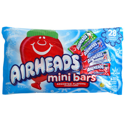 AIRHEADS MINI BARS WINTER 12-OZ LAYDOWN BAG IN COUNTER DISPLAY ASSORTED FLAVORS