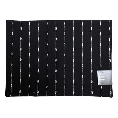 HOMETRENDS PLACEMAT 13X18 BLACK/WHITE *2.99*