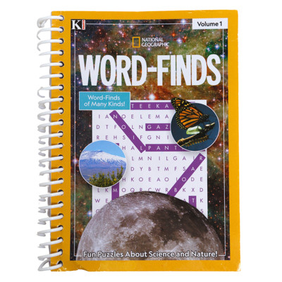 NATIONAL GEOGRAPHIC WORD FINDS 5 X 7 SPIRAL BOUND 128PG NO DISPLAY