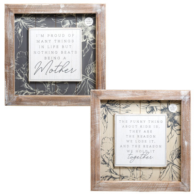 WALL SIGN 14X14X2 PROUD/FUNNY REVERSIBLE WOOD (56.00)