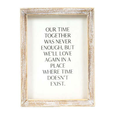 WALL SIGN 6X8X1.5 TIME WOOD (8.00)