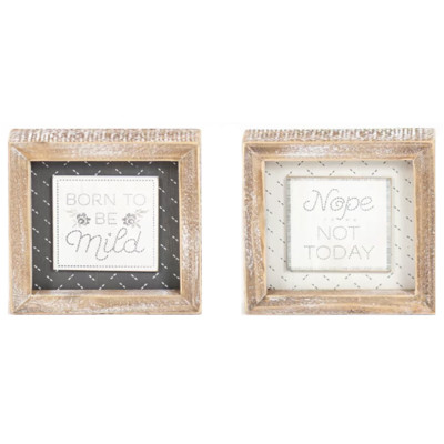 WALL SIGN 5X5X1.5 MILD/NOPE REVERSIBLE (12.00)