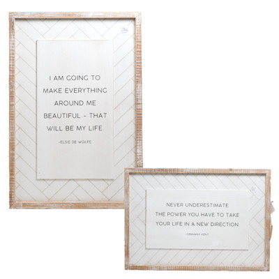 WALL SIGN 17X25X1.5 BEAUTIFUL/UNDERESTIMATE REVERSIBLE WOOD (98.00)