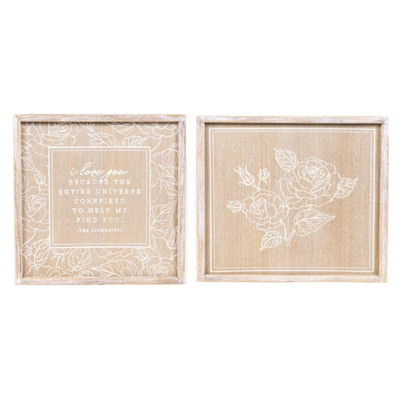 WALL SIGN 14X14X1.5 FIND/ROSE REVERISBLE WOOD (40.00)