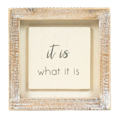 WALL SIGN 5X5X1.5 IT IS WOOD (10.00)