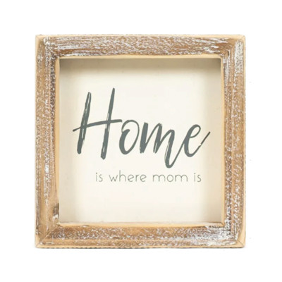 WALL SIGN 5X5X1.5 HOME WOOD (10.00)