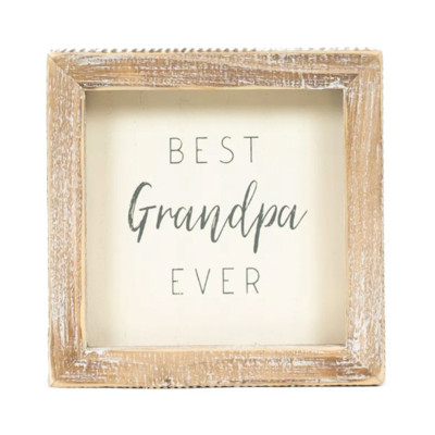 WALL SIGN 5X5X1.5 GRANDPA WOOD (10.00)