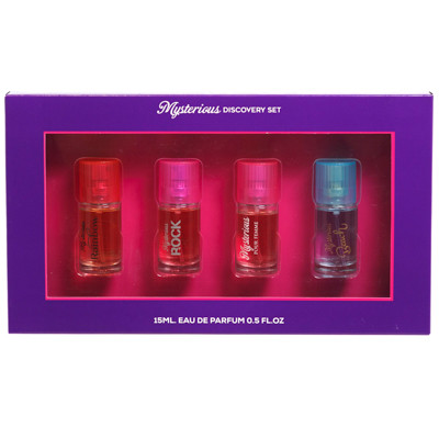 FRAGRANCE 4PC SET MYSTERIOUS DISCOVERY SET WOMENS 15ML BOTTLES