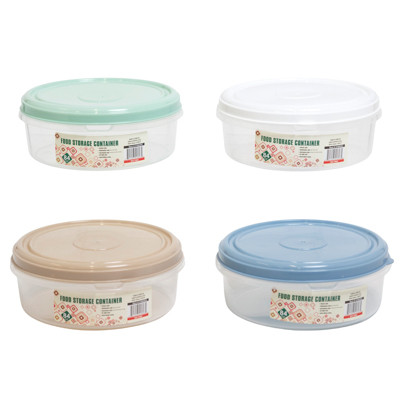 COOKIE CONTAINER ROUND 8.4" DIA 4 - COLOR LIDS - CLEAR BOTTOM #SAPPHIRE CONTAINER 3