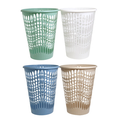 LAUNDRY BASKET PANAMA ROUND NO LID 4-COLORS POLY BAG OF 12 - BAGGED