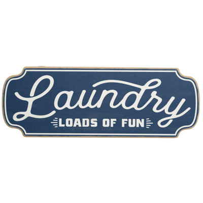 WALL DECOR HANGING 13.31X4.75 LAUNDRY FUN MDF WOOD