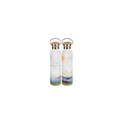 INSULATED BOTTLE 25OZ 2.75X11.25 LIGHT STAINLESS STEEL/BAMBOO