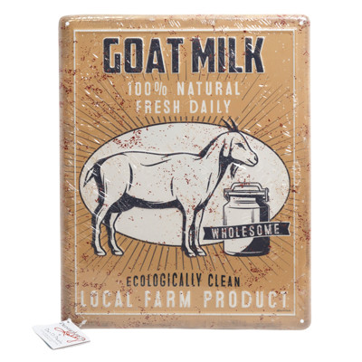 WALL DECOR 11.25XZ14 GOAT MILK METAL