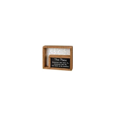 INSET BOX SIGN 7.5X6X1.75 UNSEEN WOOD