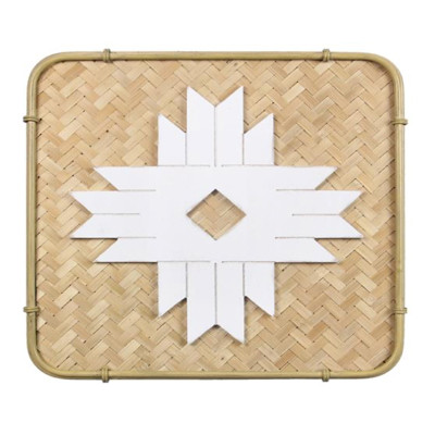 WALL ART NATURAL HOME WOOD 14X0.5X14