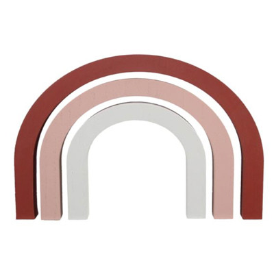 TABLETOP DECOR 3PC SET MODERN ORGANIC WOOD 10.4X1X8