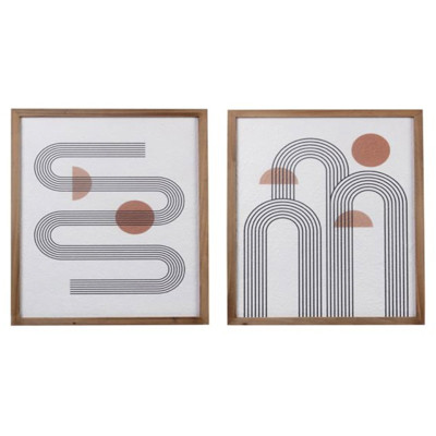 WALL ART 2AST FRAMED WOOD 12.75X0.75X16
