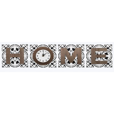 WALL CLOCK 4PC SET HOME HORIZONTAL/VERTICAL  31.5X1.5X8