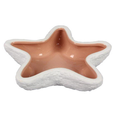 TRINKET DISH STARFISH BLUSH STONEWARE 5.38X5X1.25
