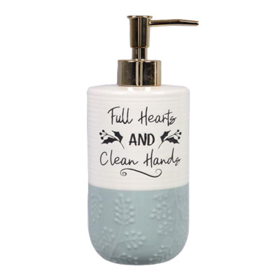 SOAP DISPENSER WINTER WHITE CERAMIC 3.1X3.1X8.5