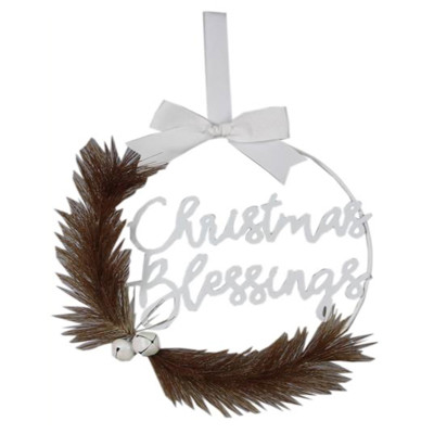 WALL SIGN METAL 12X12 CHRISTMAS BLESSING