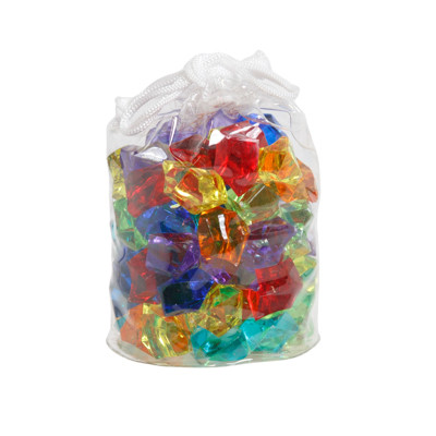 GEMS 8.5OZ DECORATIVE RAINBOW ACRYLICS PCV BAG
