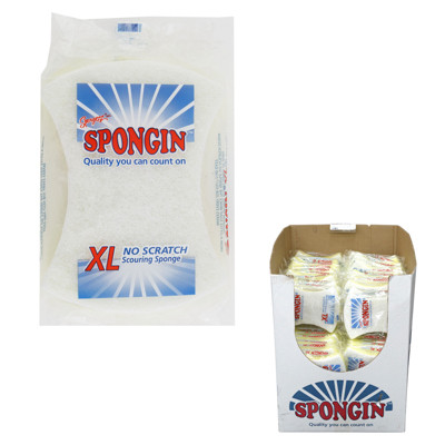 SPONGE ALL PURPOSE YELLOW W/WHITE SCOUR IN FLOOR DISPLAY