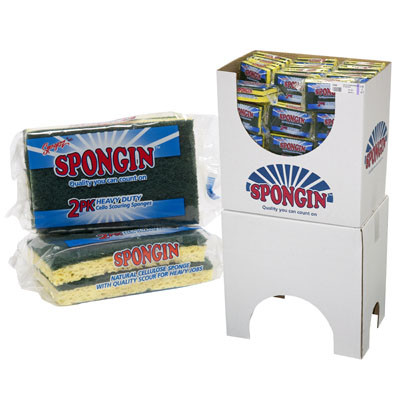 SPONGES HEAVY DUTY 2PK SCOURING FLOOR DISPLAY